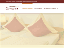 Tablet Screenshot of gaestezimmer-cappuccino.de